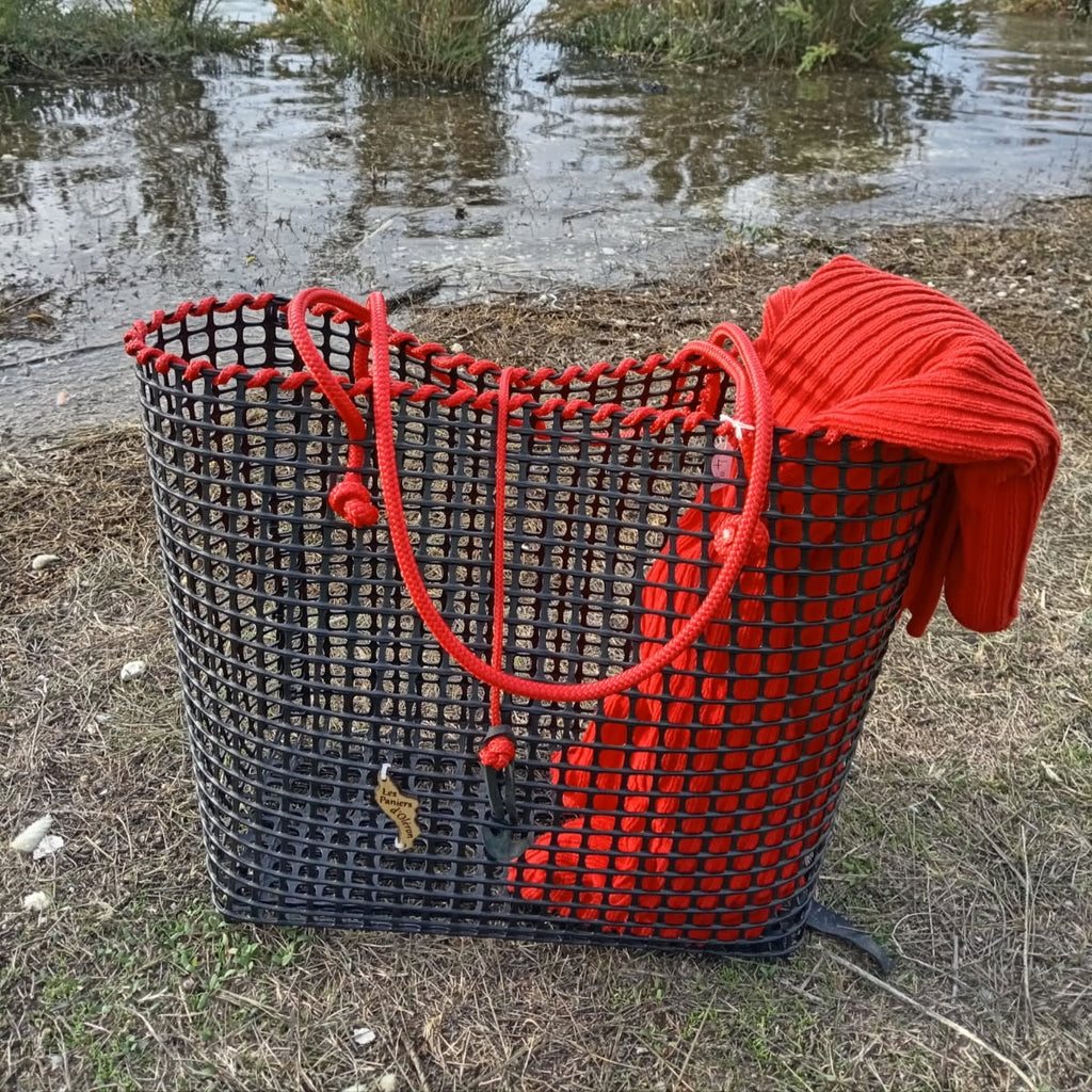 Panier en grosse maille