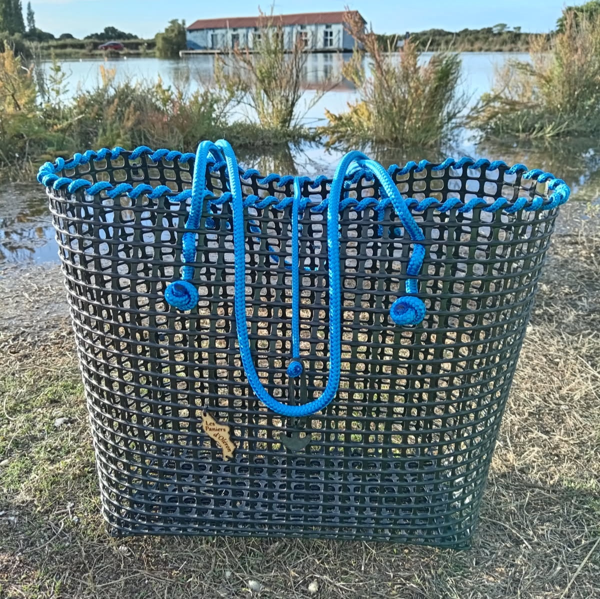 Panier en grosse maille