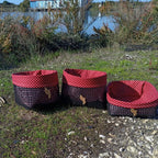 Panière à pain - Petits pois rouges