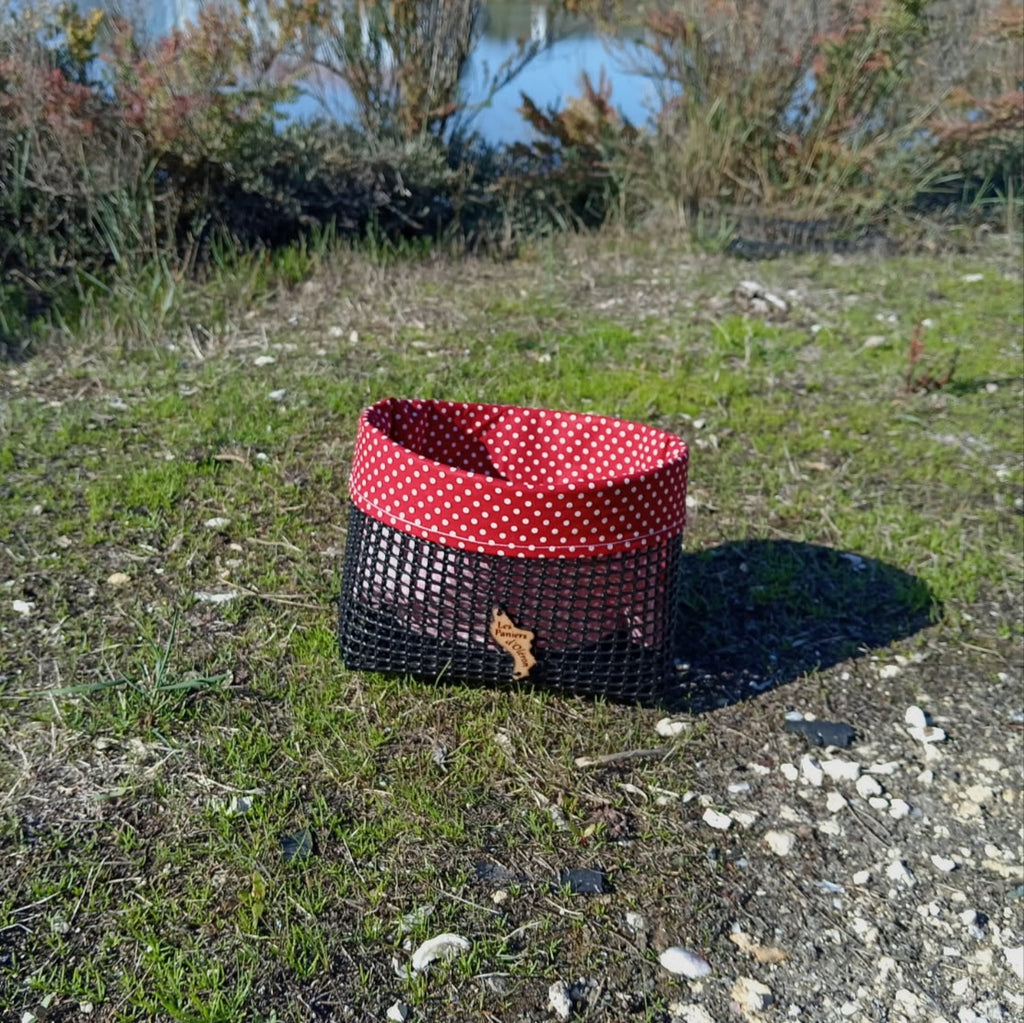 Panière à pain - Petits pois rouges