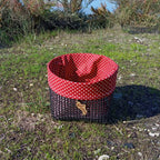 Panière à pain - Petits pois rouges