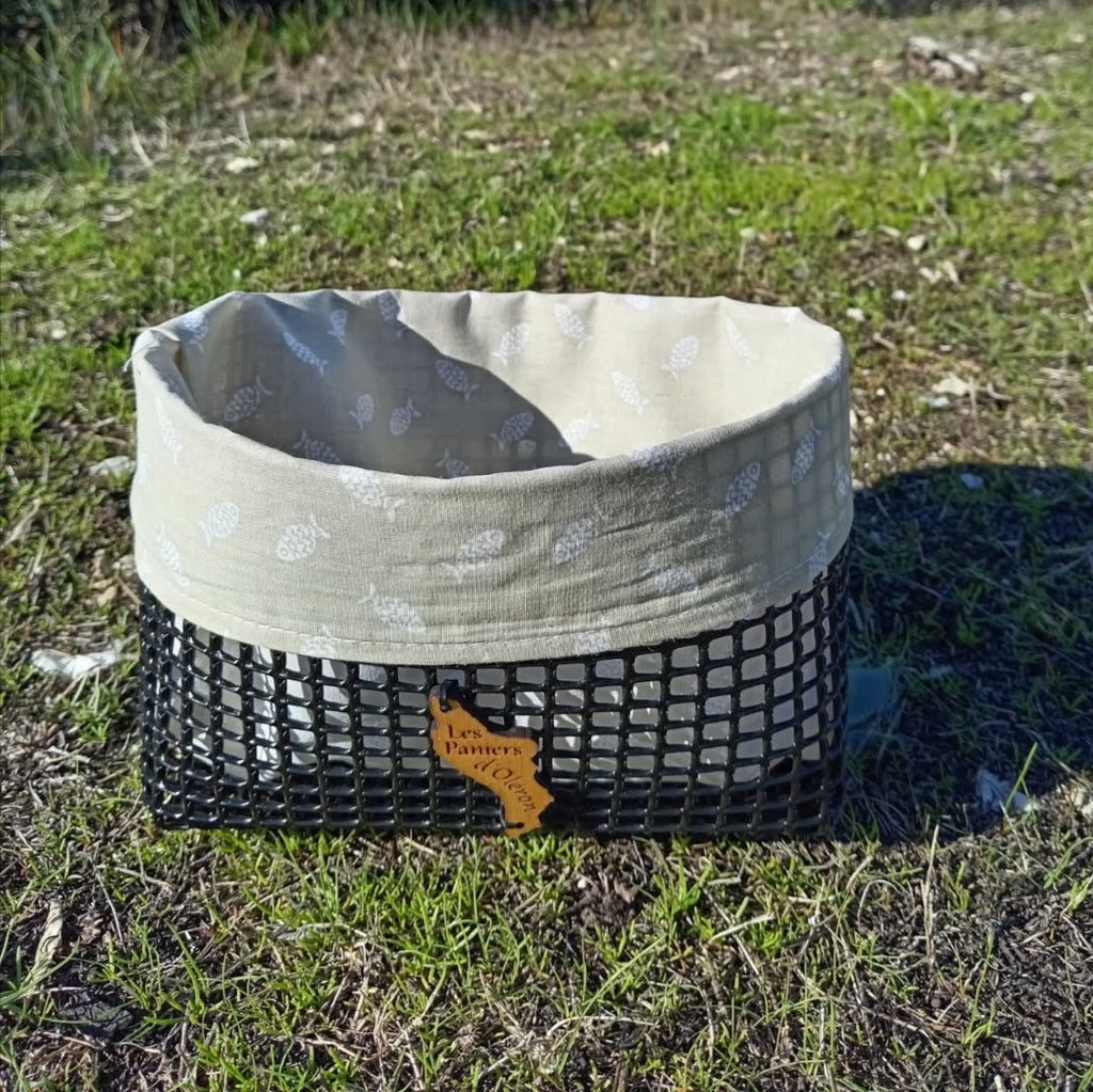 Panière à pain - Poissons beiges