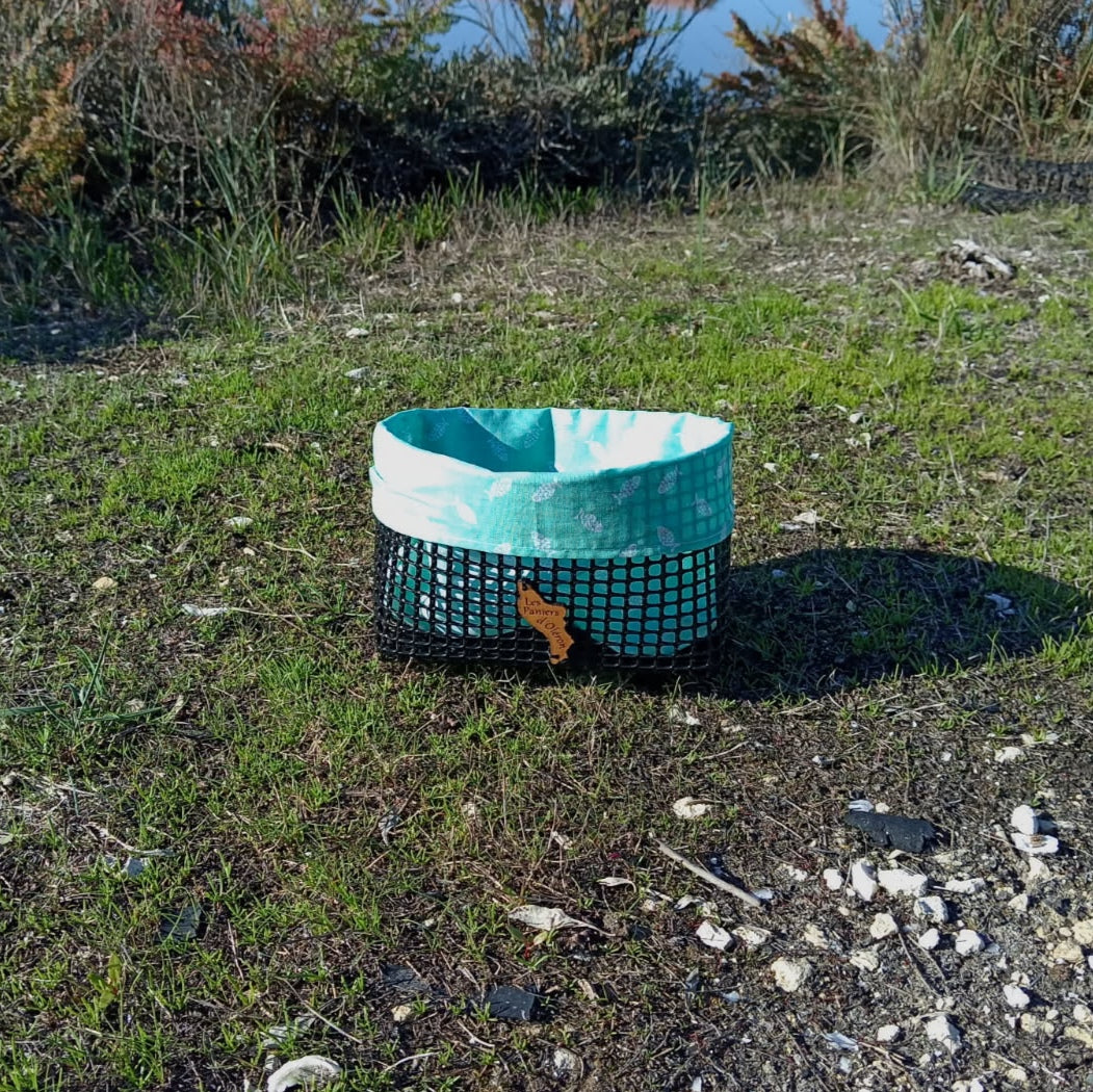 Panière à pain - Poissons turquoise